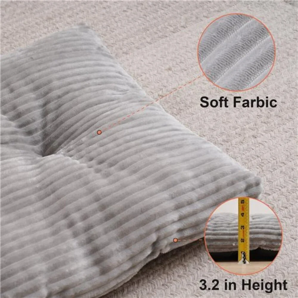 Large Dog Bed 33x24 inch Plush Soft Dog Cage Bed Washable Dog Mat with Non-Slip - Picture 6 of 7